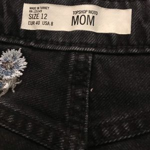 Embroidered topshop moto shorts